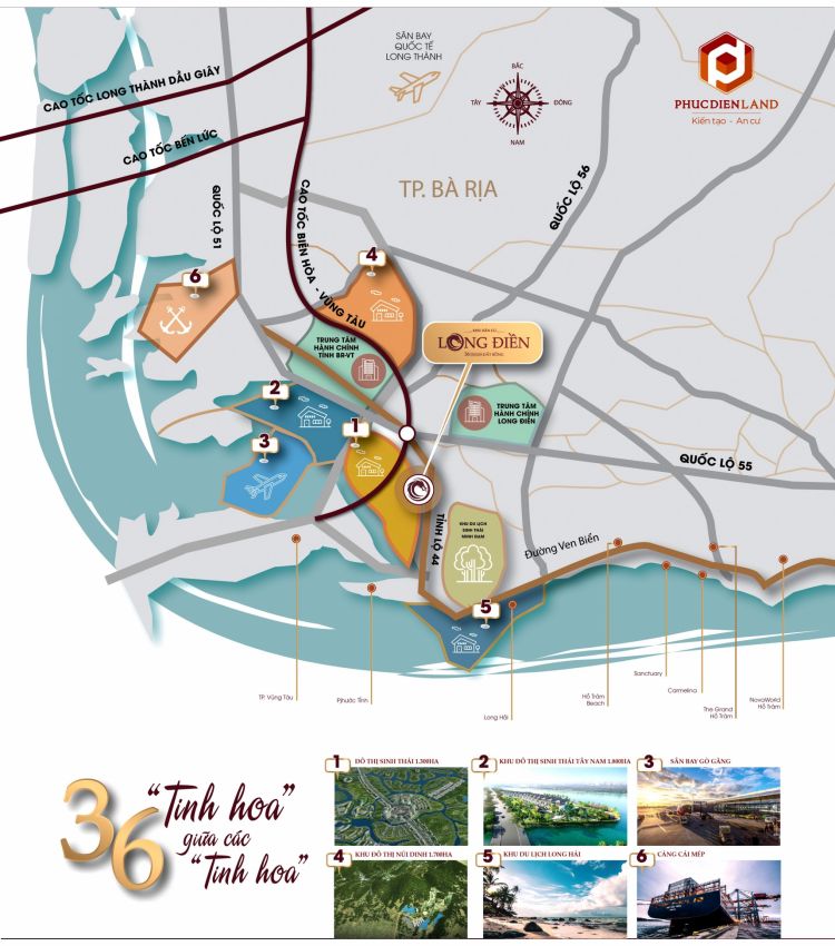 Vị trí dự án Khu dân cư Long Điền Bà Rịa 
