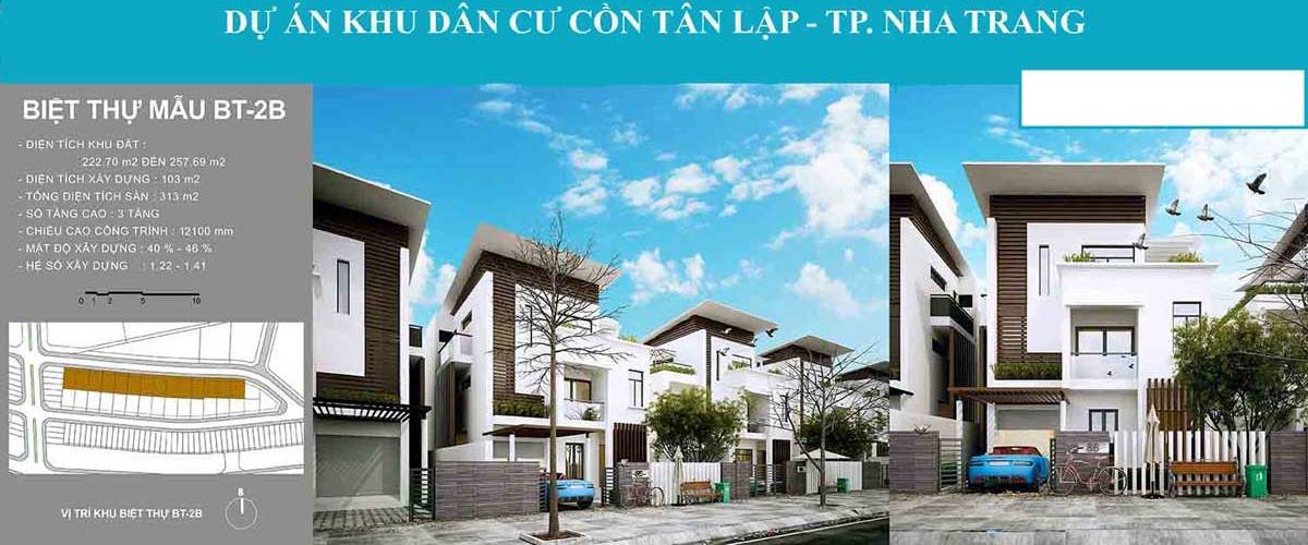 Thiết kế biệt thự 2B dự án Cồn Tân Lập Nha Trang