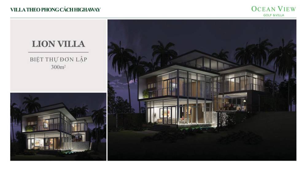 Thiết kế biệt thự đơn lập 300m2 Ocean View Golf & Villas 