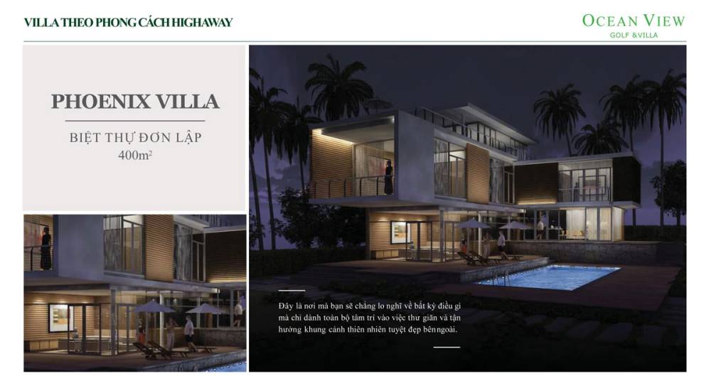 Thiết kế biệt thự Đơn Lập 400m2 Ocean View Golf & Villas 