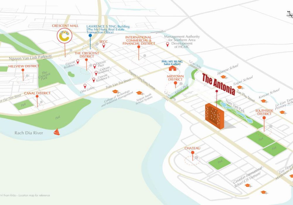 Vị trí dự án căn hộ The Antonia Phú Mỹ Hưng Quận 7