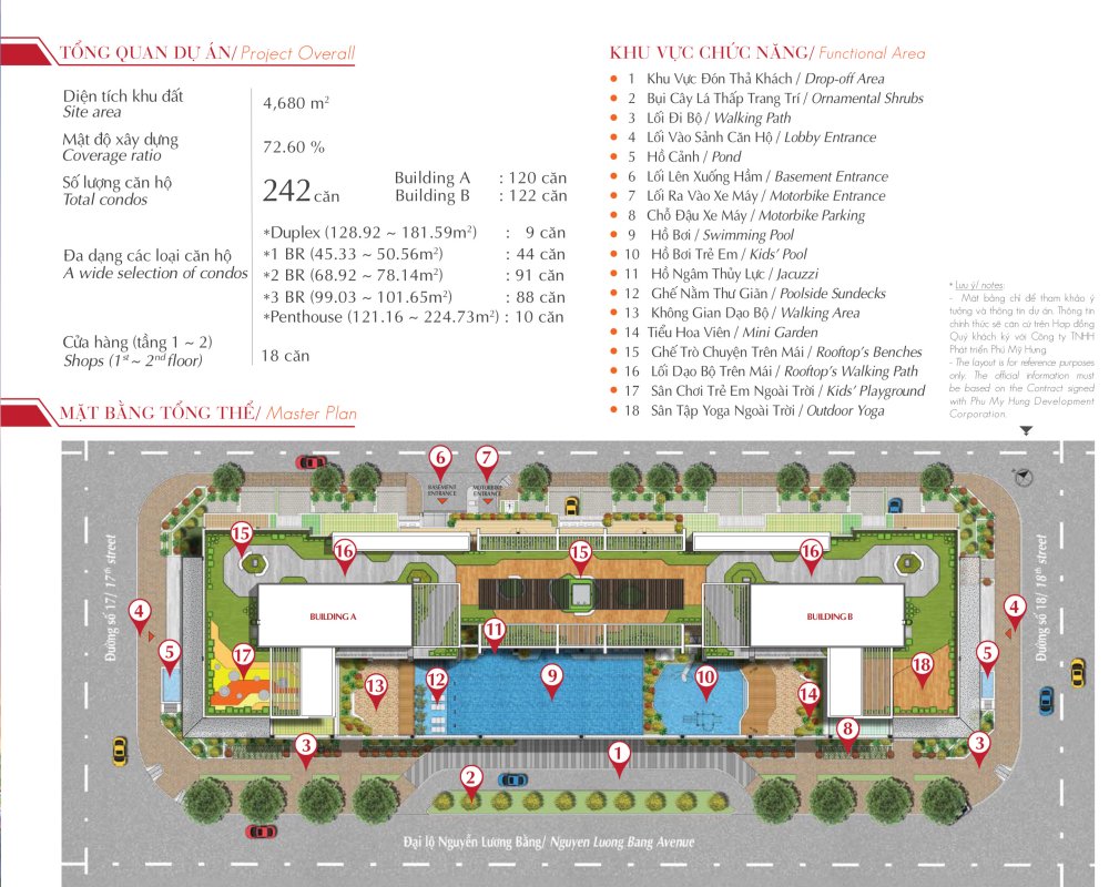 Mặt bằng dự án căn hộ The Ascentia
