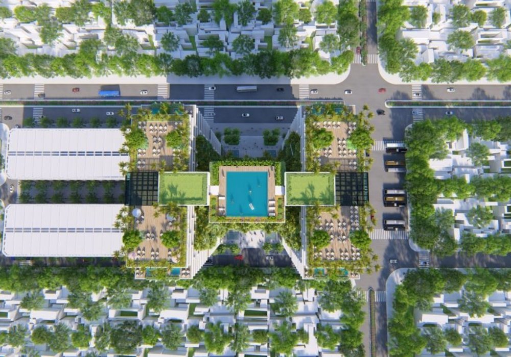 Hồ bơi dự án căn hộ Apec Mandala Wyndham Garden Phú Yên