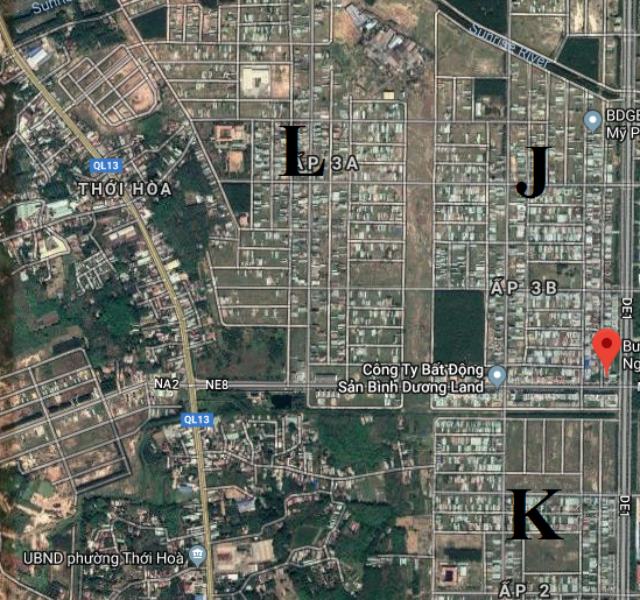 Mặt bằng tổng thể khu L K J của khu đô thị công nghiệp Mỹ Phước 3