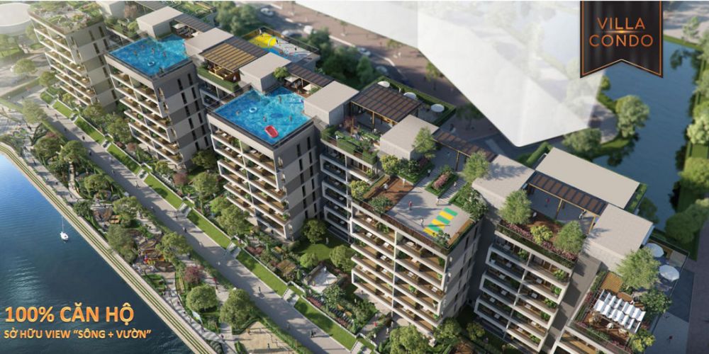 Hô bơi sân thượng của dự án căn hộ Panomax River Villa Quận 7