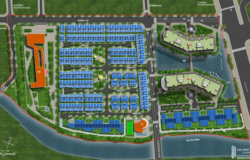 Mặt bằng phân lô dự án căn hộ Panomax River Villa Quận 7