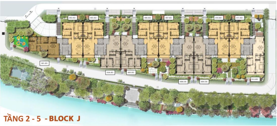 Thiết kế tầng 2 -5 dự án căn hộ Panomax River Villa Quận 7