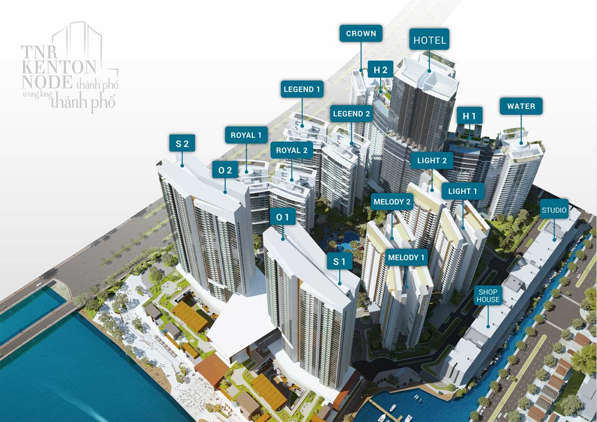 Mặt Bằng tổng thể dự án Grand Sentosa Nhà Bè