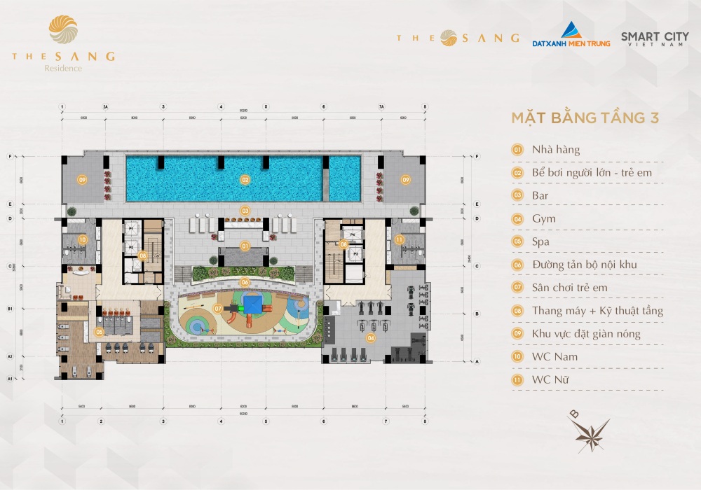 Thiết kế mặt bằng tầng 3