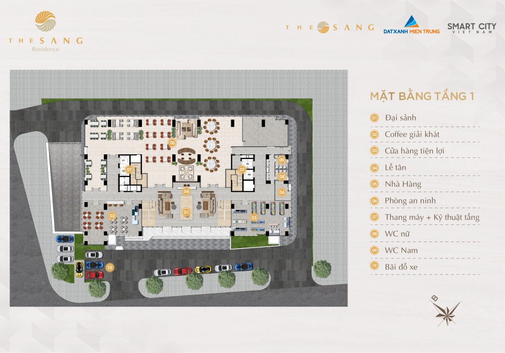 Thiết kế mặt bằng tầng 1