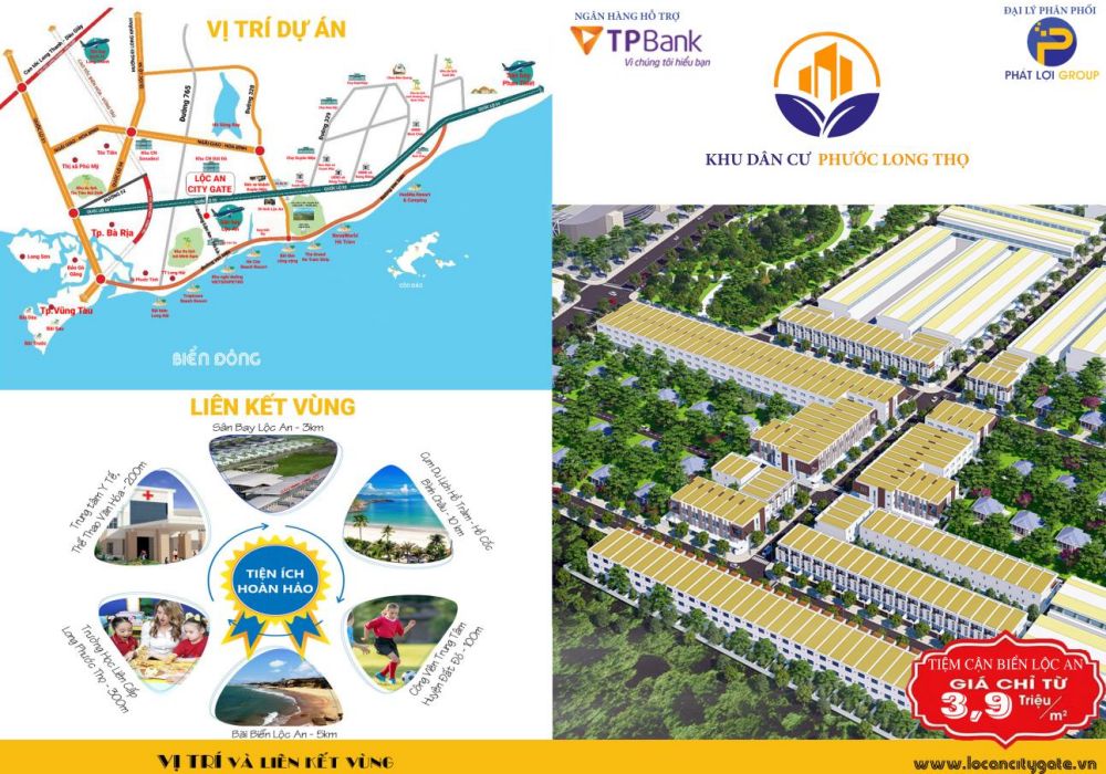 Giá bán dự án khu dân cư Phước Long Thọ Bà Rịa là 3.9 triệu/m2