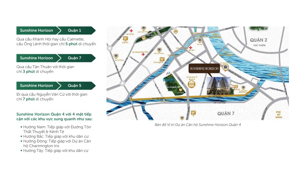 Vị trí dự án căn hộ Sunshine Horizon Quận 4