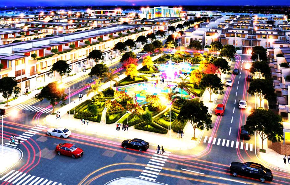 Công viên trung tâm của dự án Lotus New City Long An