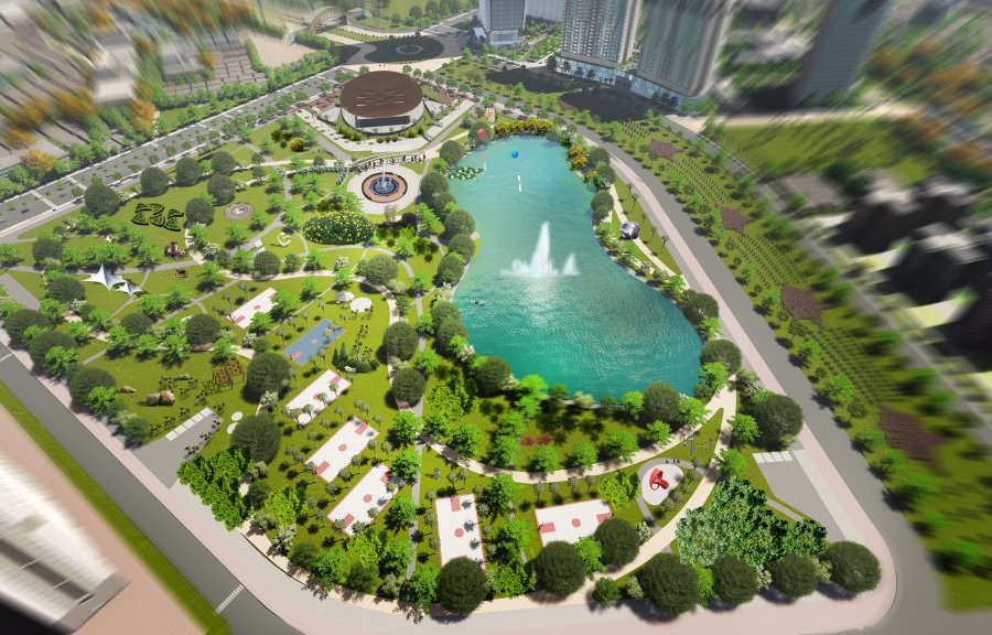 Công viên dự án Royal Riverside City Móng Cái Quảng Ninh 