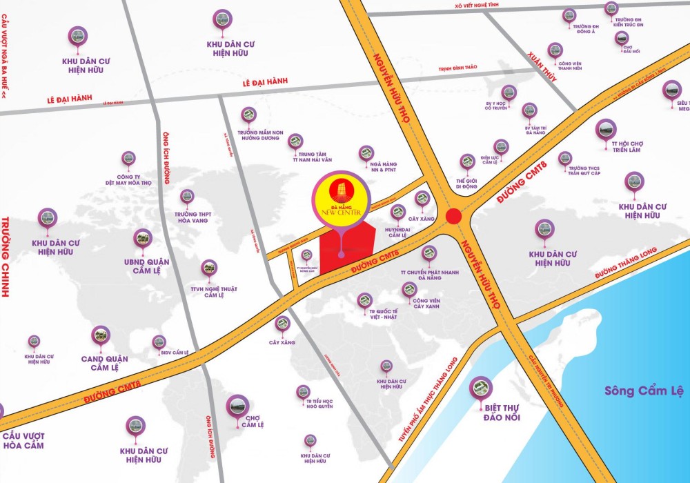 Vị trí dự án đất nền Đà Nẵng New Center