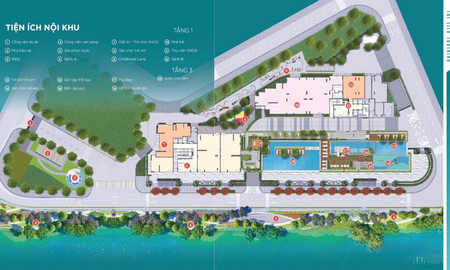 Tiện ích nội khu chung cư D’Lusso Emerald