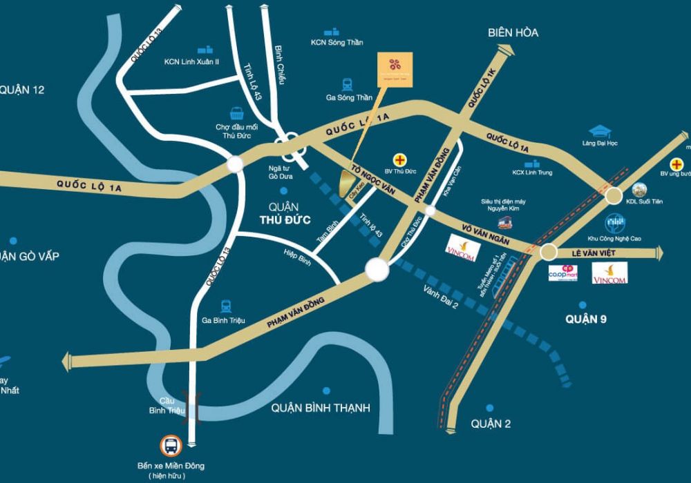 Vit trí dự án căn hộ The Youth Thủ Đức