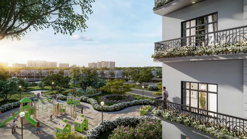Tiện ích nội khu xanh của dự án nhà phố The Sol Residence Quận 12