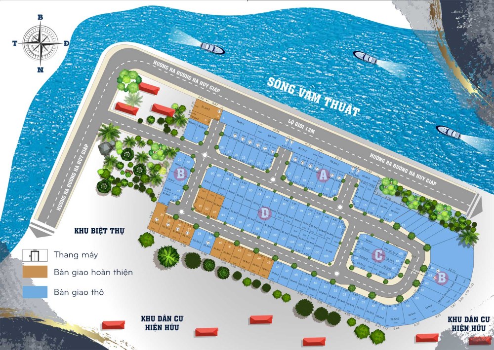 Mặt bằng quy hoạch dự án nhà phố The Sol Residence quận 12