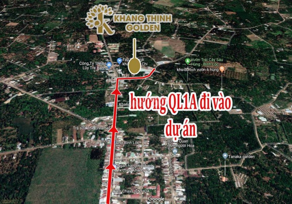 Vị trí dự án Khang Thịnh Golden Long Khánh