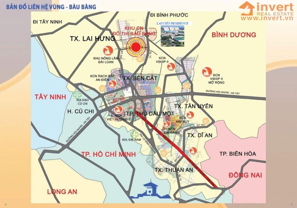 Vị trí dự án Dragon City Bàu Bàng Bình Dương