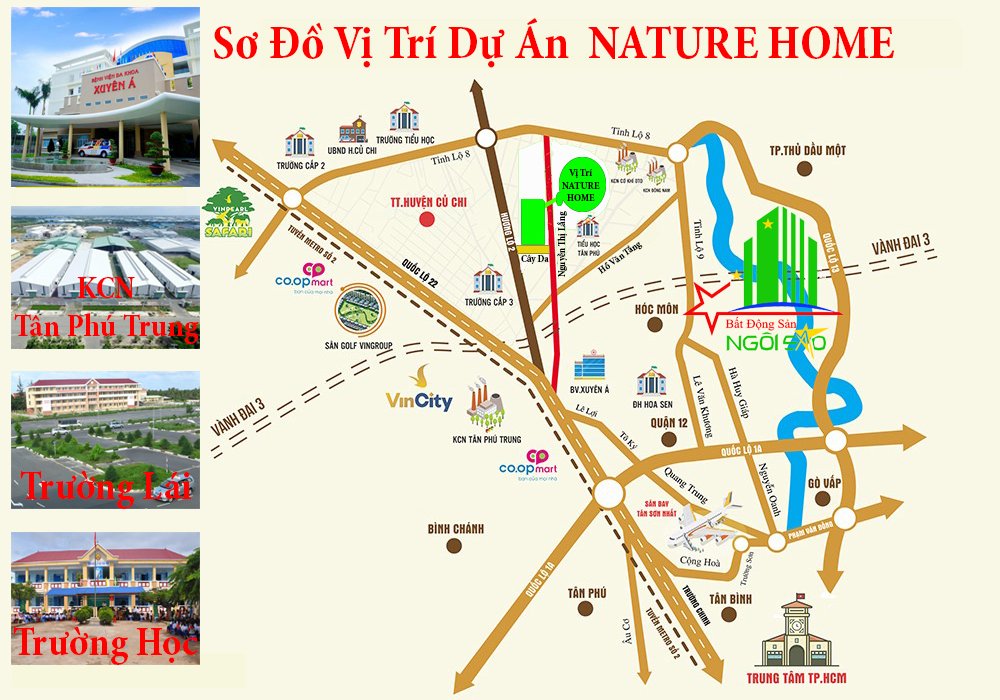 Vị trí dự án Nature Home Củ Chi