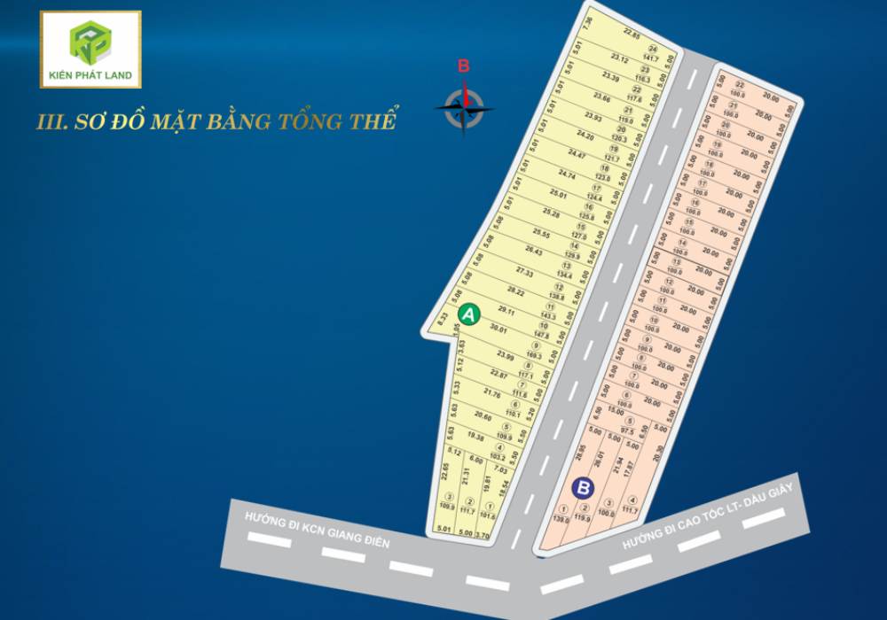 Mặt bằng dự án An Viễn Kiến Phát