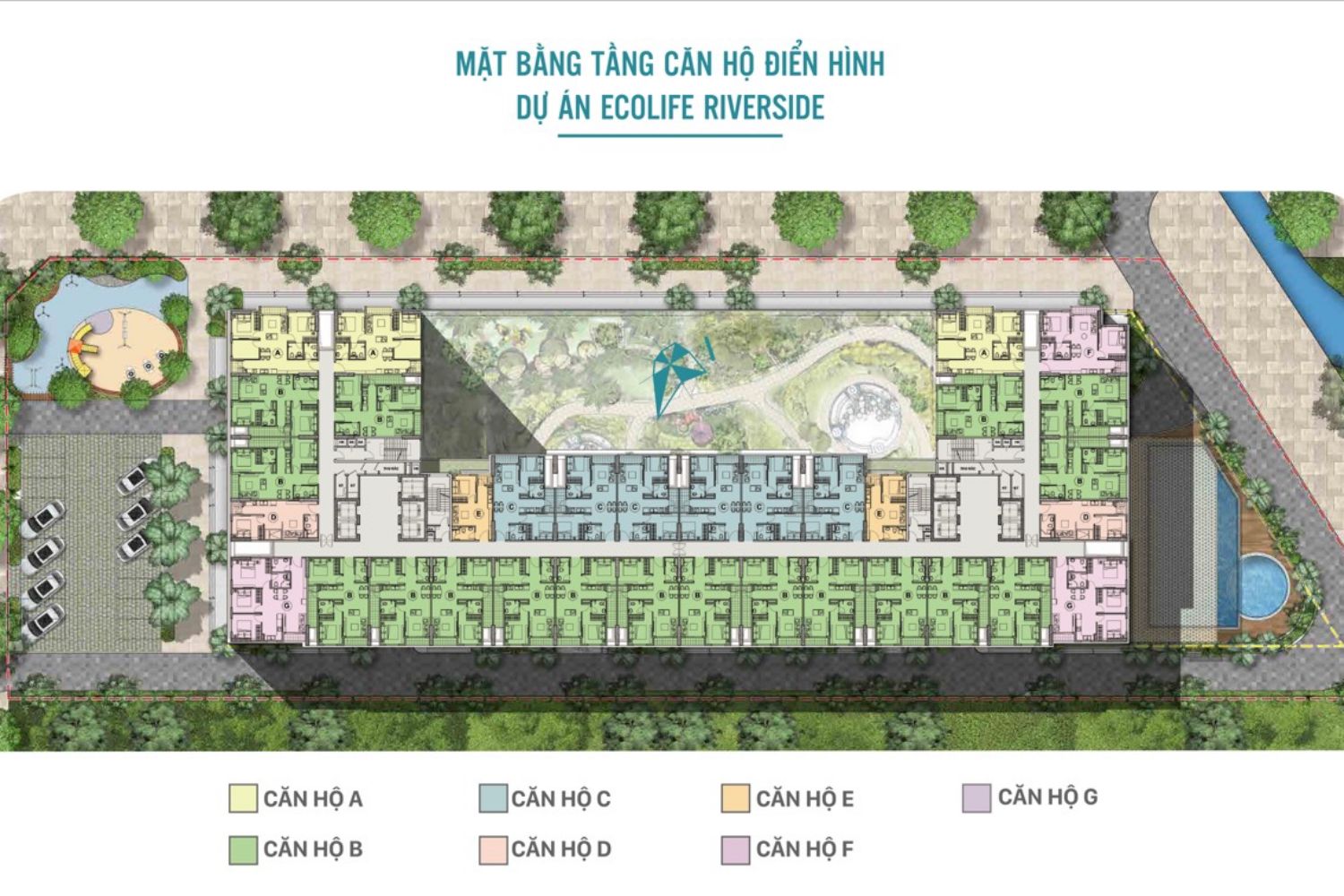 Mặt bằng dự án căn hộ chung cư EcoLife Riverside Bình Định 