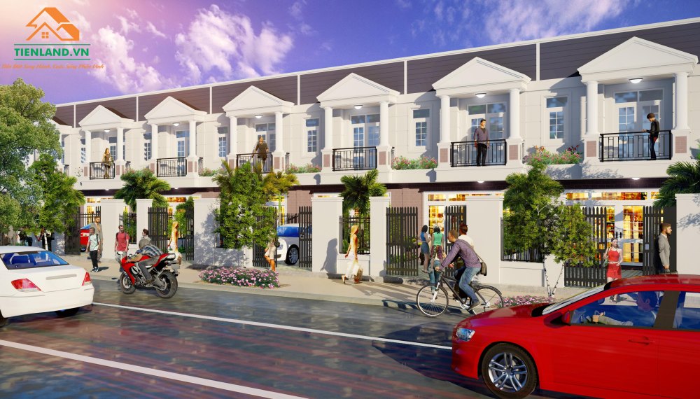 Thiết kế nhà phố 1 trệt 1 lầu cùa dự án Nam An New City