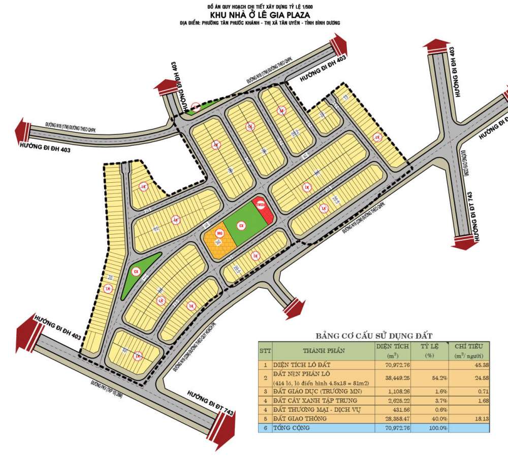 Mặt bằng dự án Lê Gia Plaza 