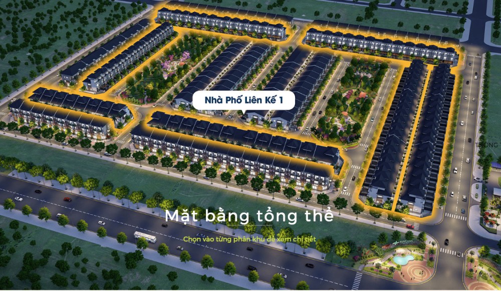 Mặt bằng nhà phố liên kế 1 dự án Sun Casa Central 