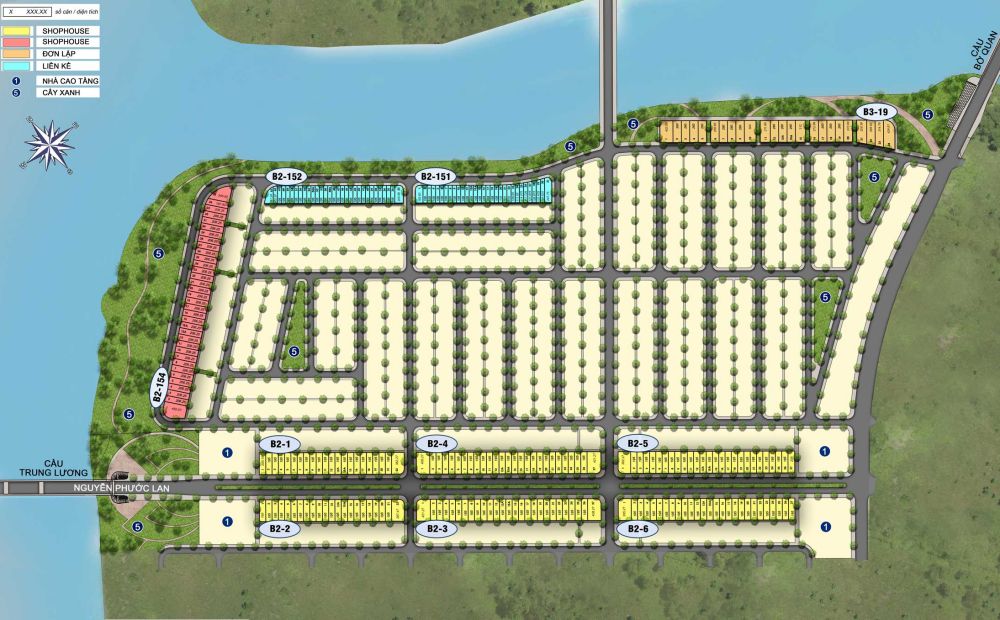 Mặt bằng phân lô Sun Grand City Nam Hòa Xuân