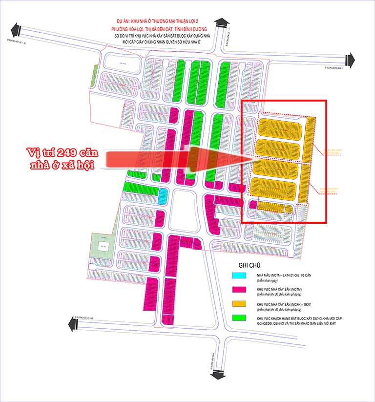  Vị trí xây dựng 249 căn nhà ở xã hội tại dự án Richland Residence