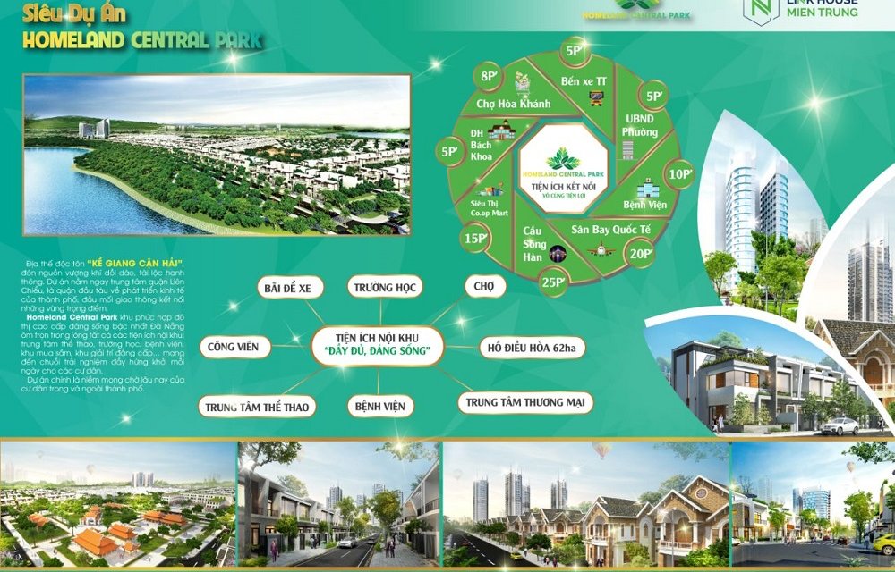 Tiện ích dự án khu đô thị Homeland Central Park Đà Nẵng
