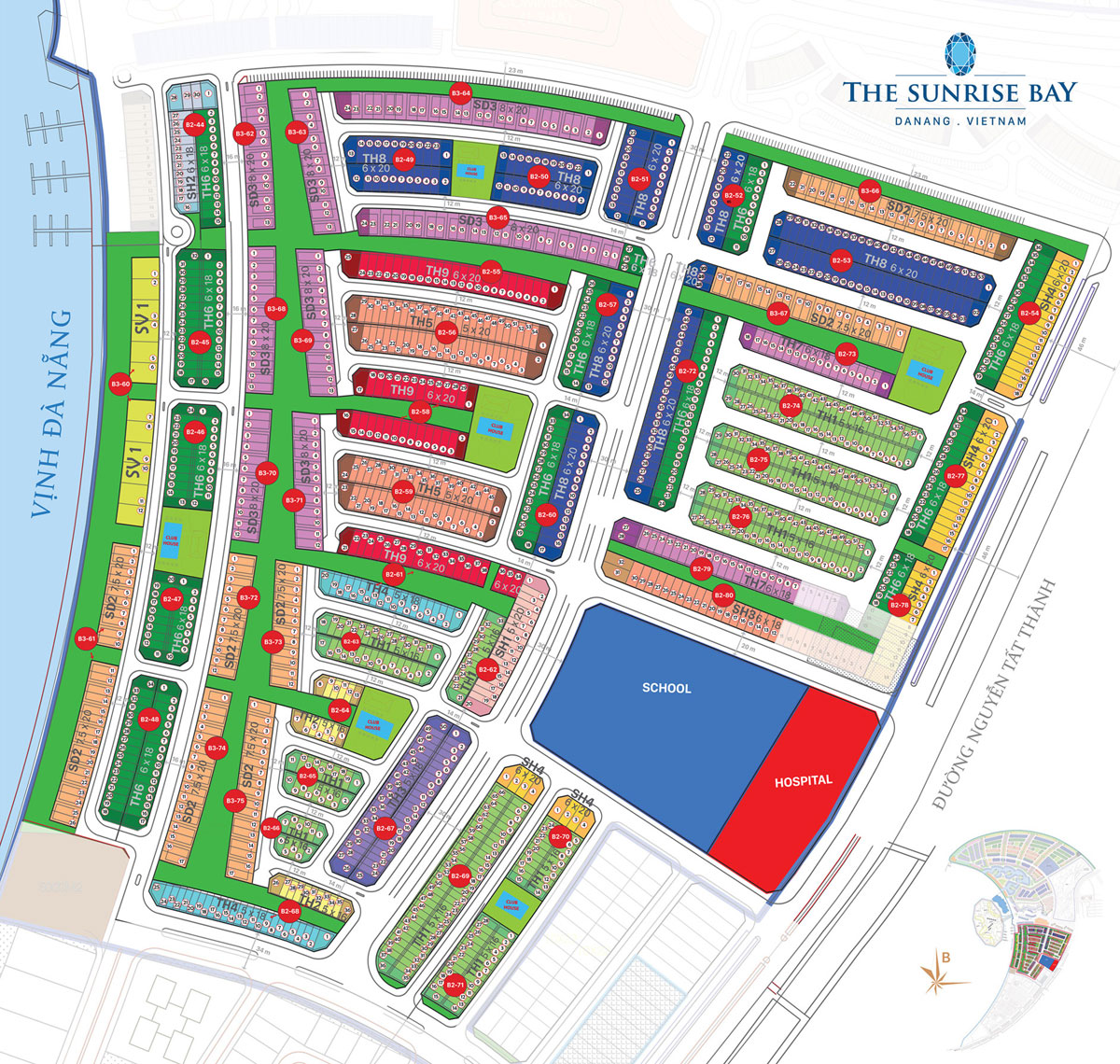 Mặt bằng dự án Khu đô thị The Sunrise Bay Đà Nẵng