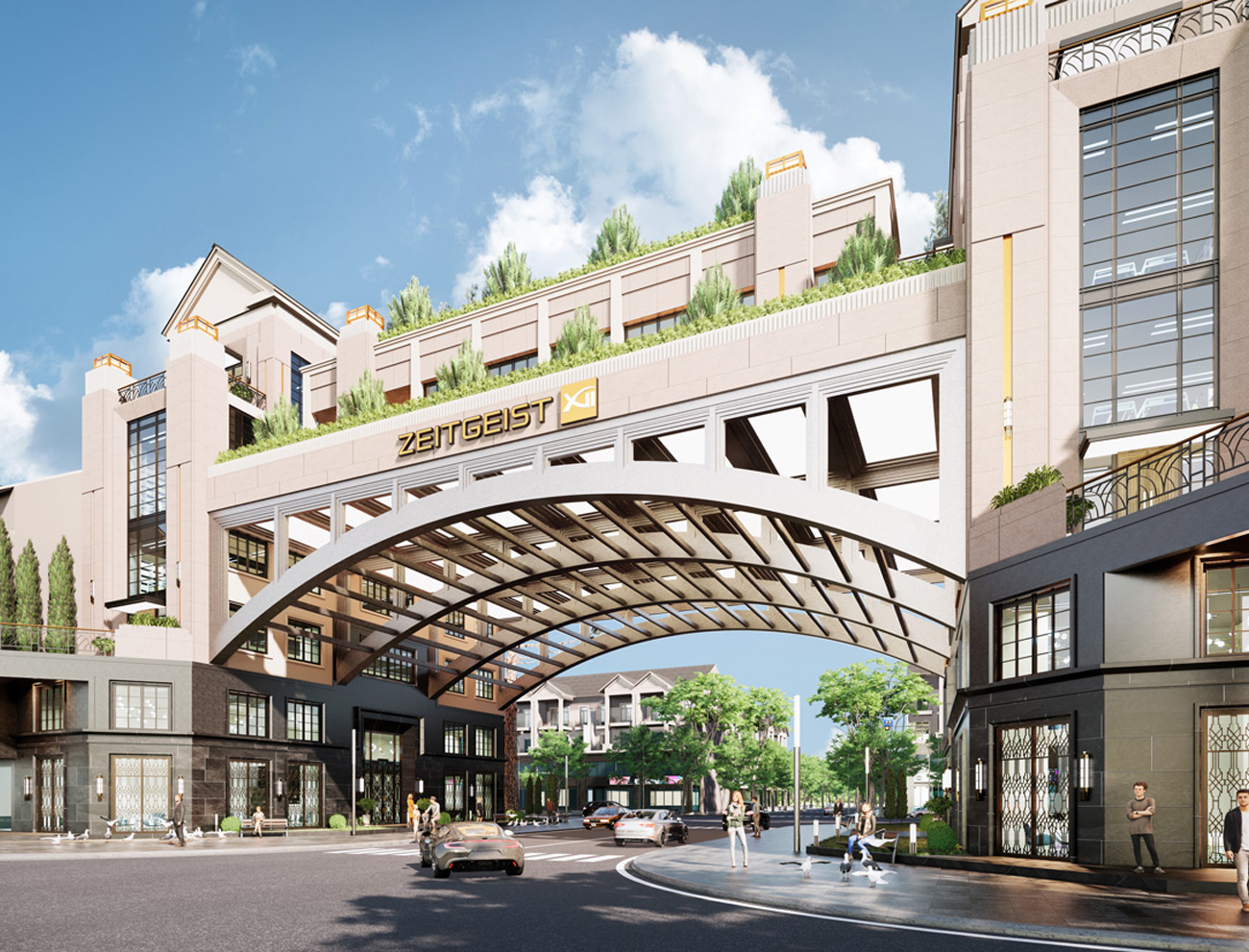 Phối cảnh cổng chính dự án khu đô thị ZeitGeist Nhà Bè