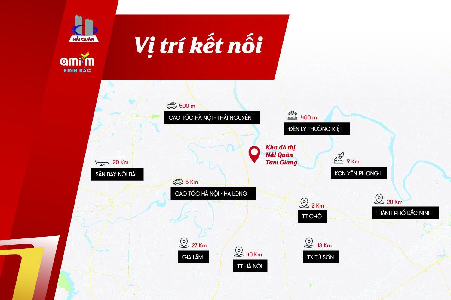 Vị trí dự án khu đô thị Hải Quân Tam Giang Bắc Giang