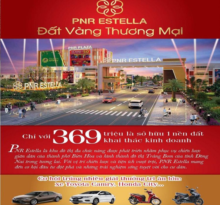 Giá bán tại dự án PNR Estella chỉ từ 369 triệu/lô