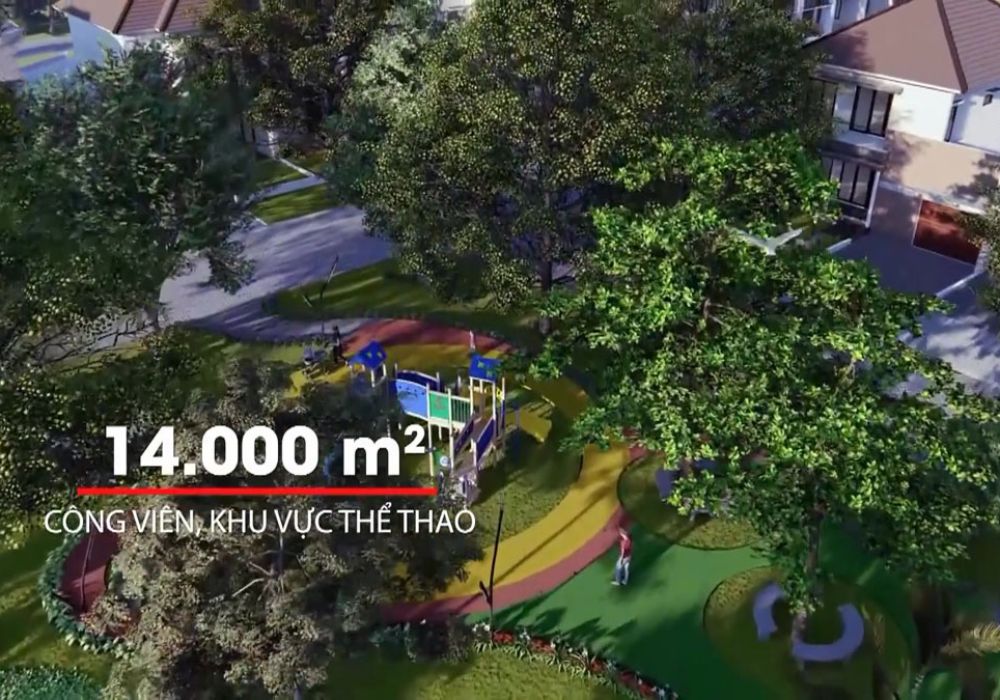 Công viên 14 000m2 của dự án Thăng Long Residence