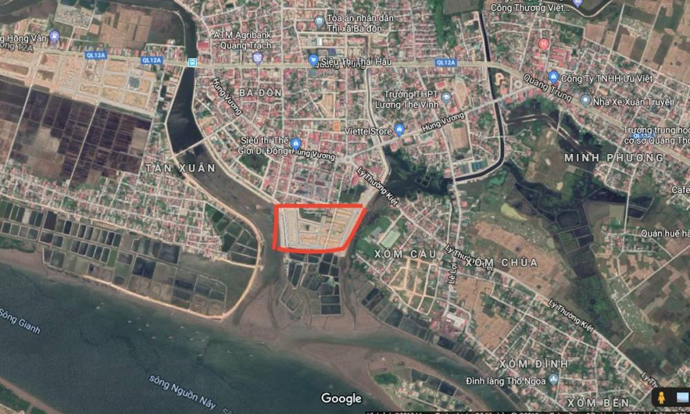 Vị trí Ba Đồn Euro Village Quảng Bình trên Google Map