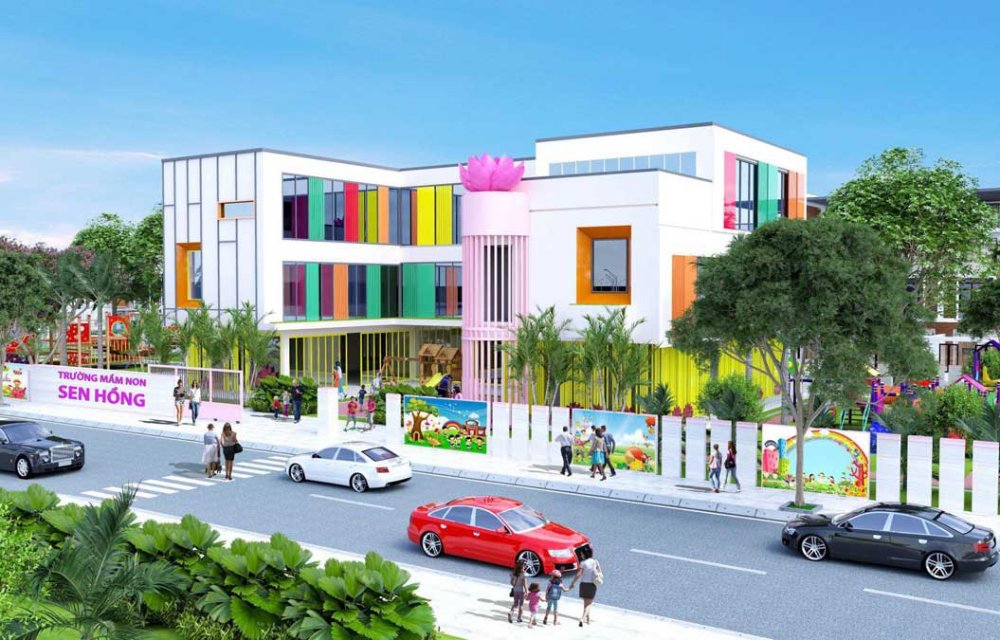 Trường học mầm non Sen Hồng trong dự án Lotus New City Long An