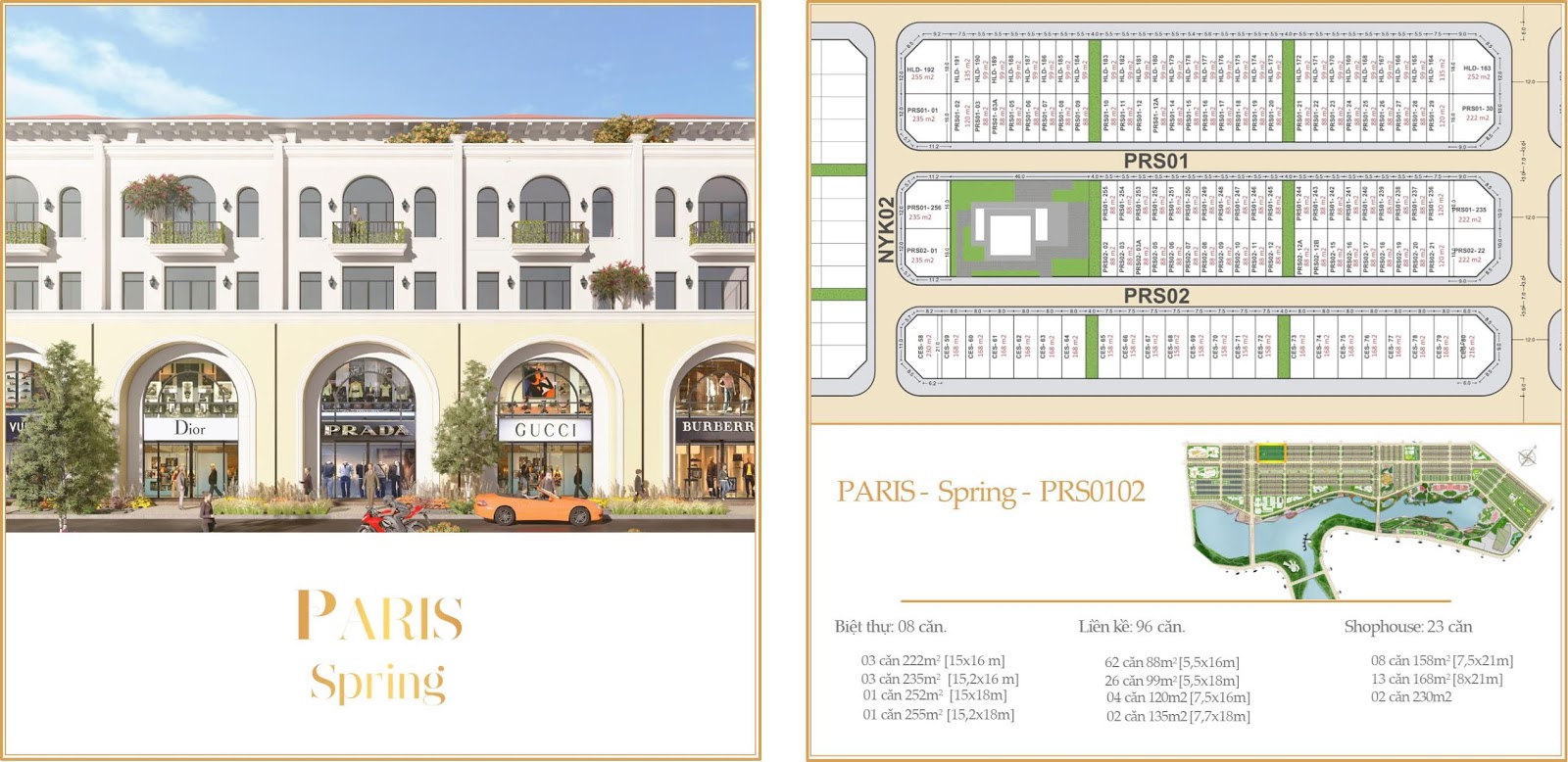 Mặt bằng Spring - PRS0102 dự án Royal Star Lake Đồng Xoài Bình Phước