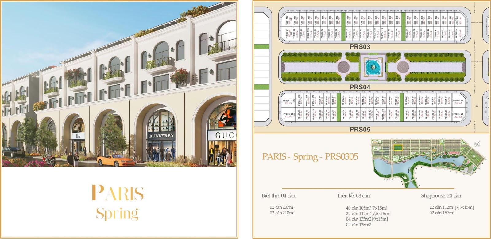 Mặt bằng Spring - PRS0305 dự án Royal Star Lake Đồng Xoài Bình Phước