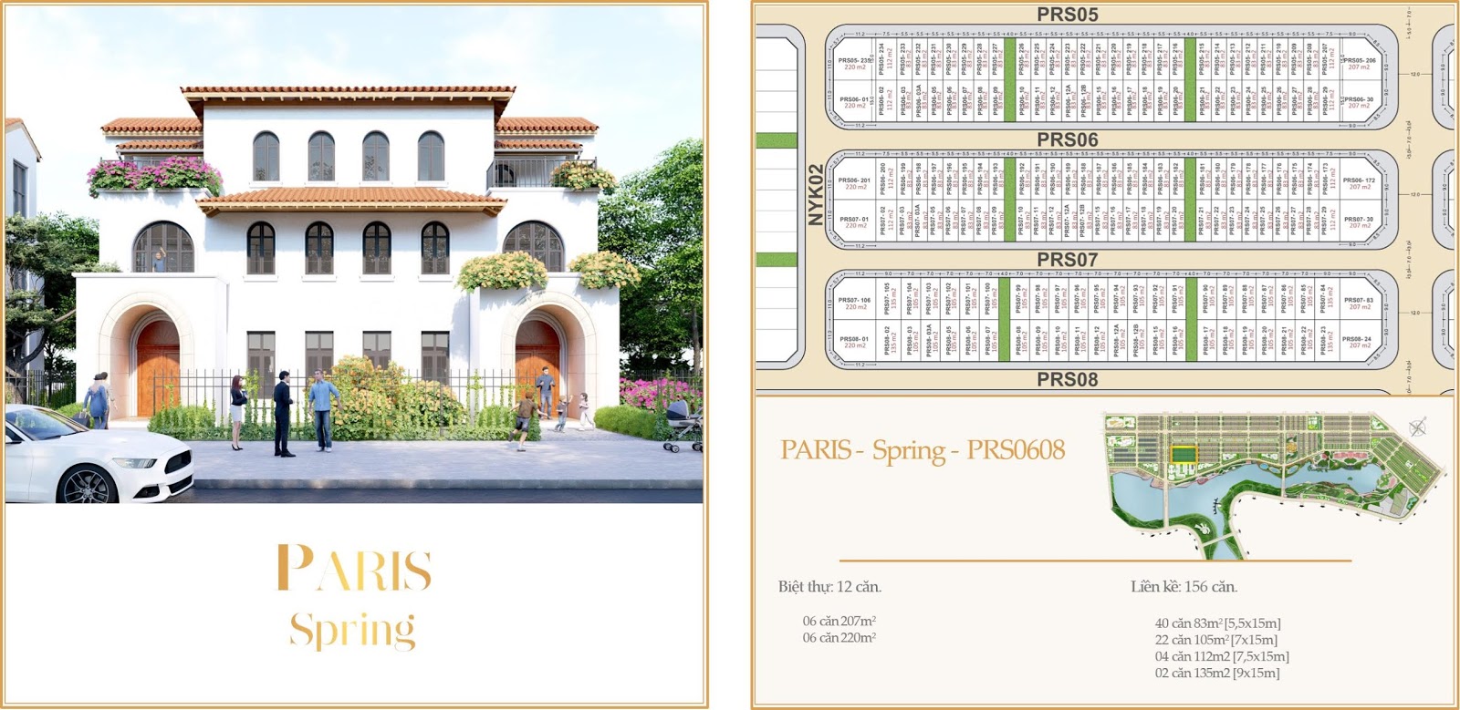 Mặt bằng Spring - PRS0608 dự án Royal Star Lake Đồng Xoài Bình Phước