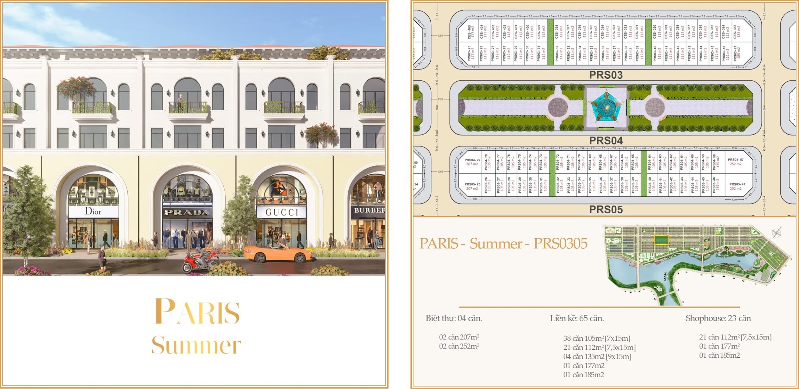 Mặt bằng Summer - PRS0305 dự án Royal Star Lake Đồng Xoài Bình Phước