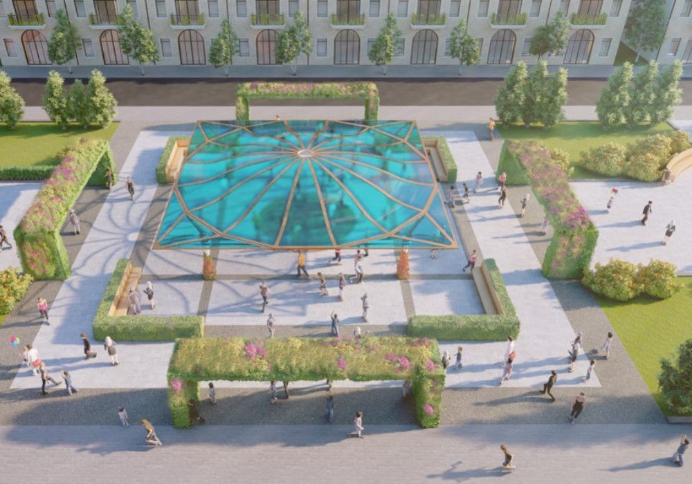 Thiết kế phố đi bộ dự án Royal Star Lake Đồng Xoài Bình Phước