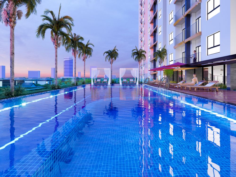 Hồ bơi dự án căn hộ Hado Garden Homes Quận 9