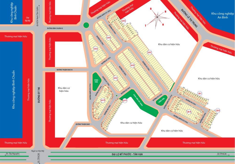 Mặt bằng dự án Hài Mỹ New City Bình Dương