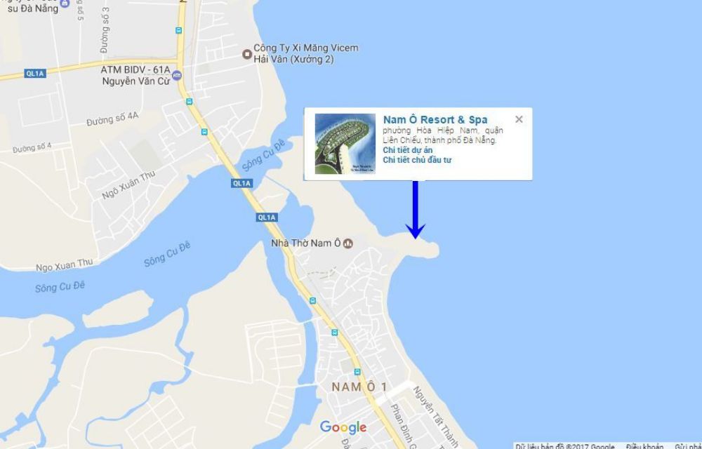 Vị trí dự án Lancaster Nam Ô Resort Đà Nẵng