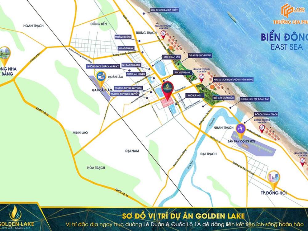 Vị trí dự án Golden Lake Quảng Bình